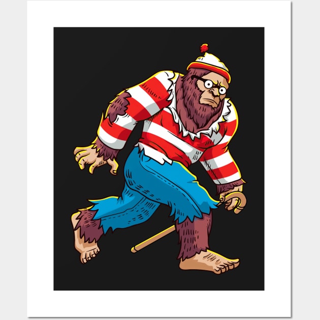 Bigfoot Waldo Wall Art by thuahoai